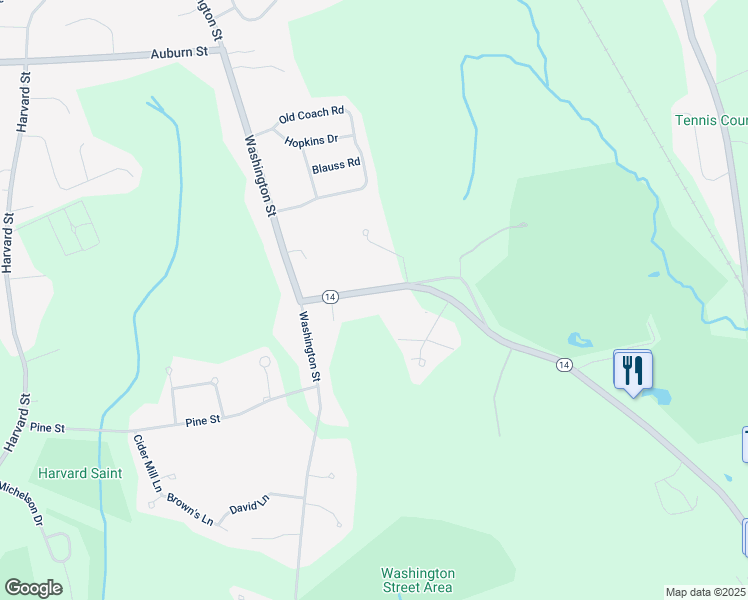 map of restaurants, bars, coffee shops, grocery stores, and more near 81 Oak Street in East Bridgewater