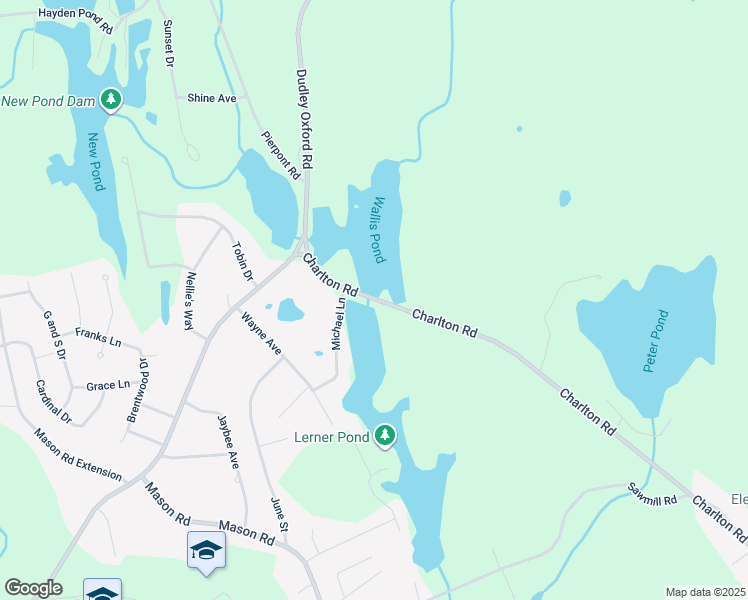 map of restaurants, bars, coffee shops, grocery stores, and more near 95 Charlton Road in Dudley