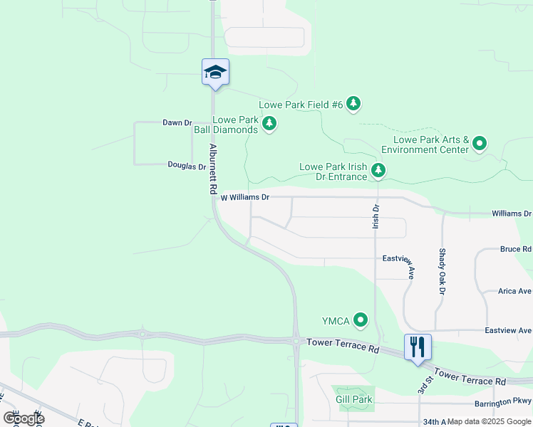 map of restaurants, bars, coffee shops, grocery stores, and more near 620 Saddleback Road in Marion