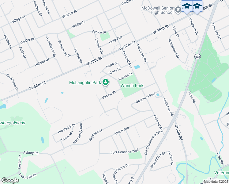 map of restaurants, bars, coffee shops, grocery stores, and more near 4122 Vassar Dr in Erie