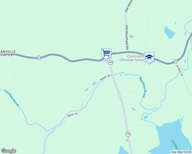 map of restaurants, bars, coffee shops, grocery stores, and more near 46-74 Water Street in Granville