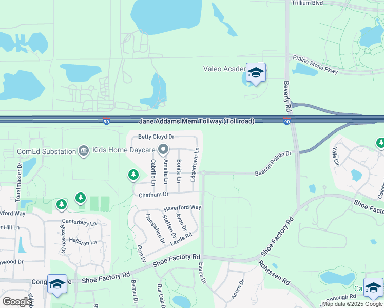 map of restaurants, bars, coffee shops, grocery stores, and more near 5853 Mackinac Lane in Hoffman Estates