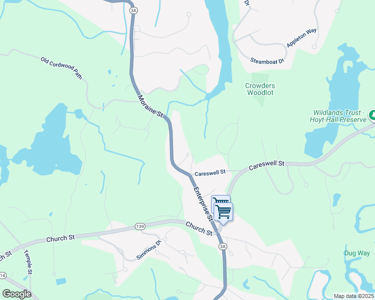map of restaurants, bars, coffee shops, grocery stores, and more near 23 Reserve Way in Duxbury