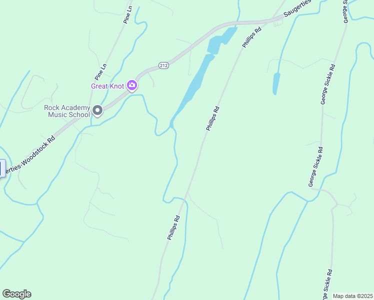 map of restaurants, bars, coffee shops, grocery stores, and more near 154 Phillips Road in Saugerties