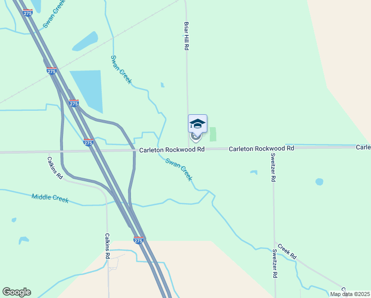 map of restaurants, bars, coffee shops, grocery stores, and more near 1335 Carleton Rockwood Road in Carleton