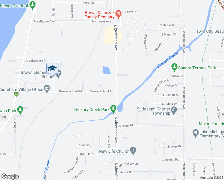 map of restaurants, bars, coffee shops, grocery stores, and more near 2890 South Cleveland Avenue in St. Joseph