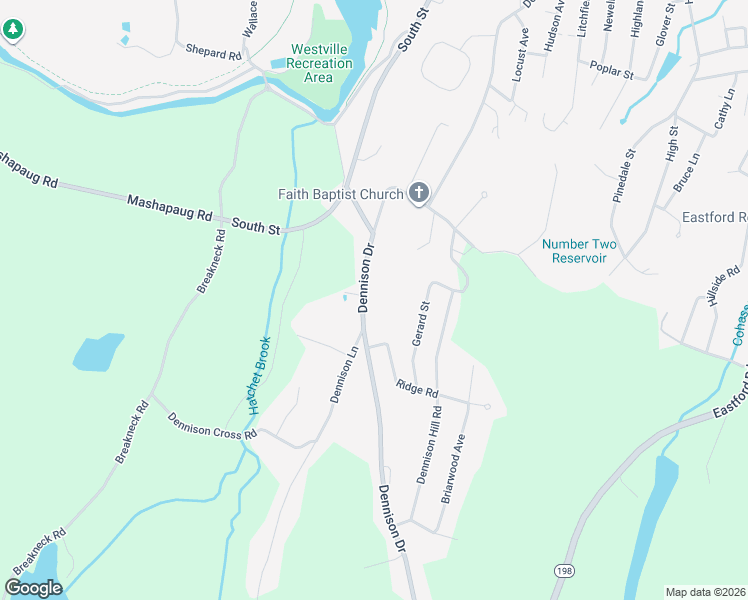 map of restaurants, bars, coffee shops, grocery stores, and more near 655 Dennison Drive in Southbridge