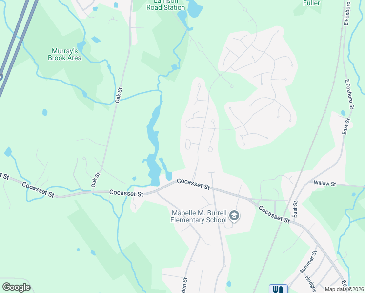map of restaurants, bars, coffee shops, grocery stores, and more near 24 Cannon Forge Drive in Foxborough