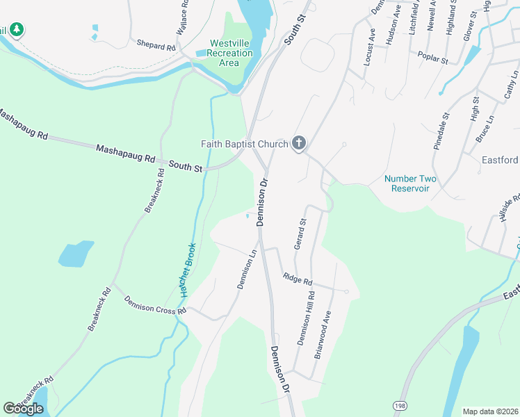 map of restaurants, bars, coffee shops, grocery stores, and more near 655 Dennison Drive in Southbridge