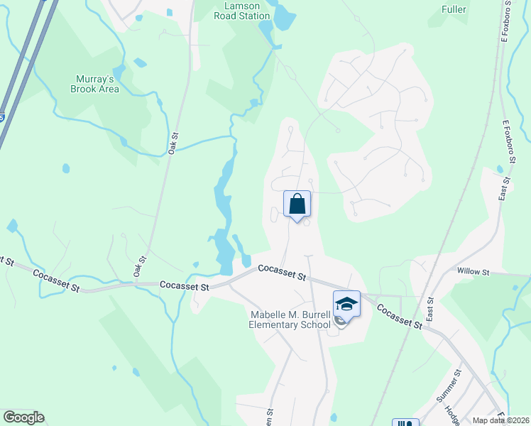 map of restaurants, bars, coffee shops, grocery stores, and more near 24 Cannon Forge Drive in Foxborough