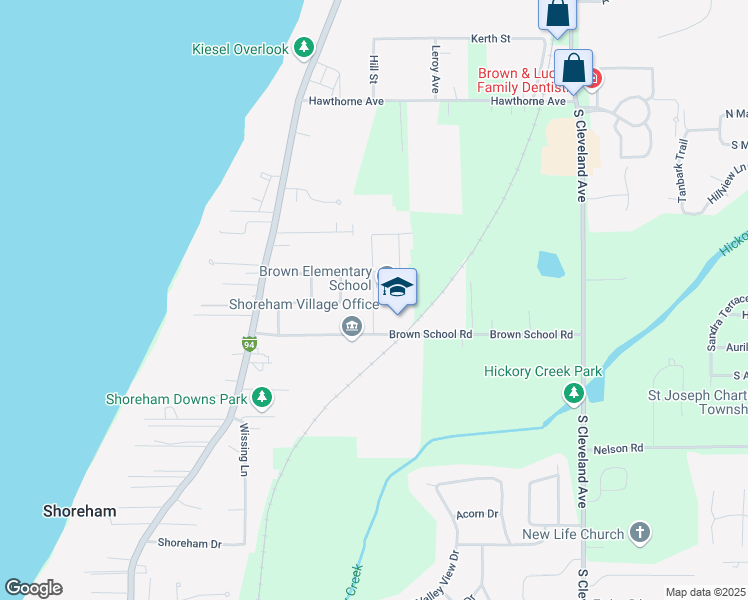 map of restaurants, bars, coffee shops, grocery stores, and more near 2831 West Garden Lane in St. Joseph