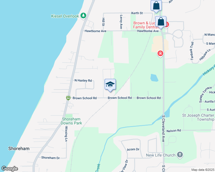 map of restaurants, bars, coffee shops, grocery stores, and more near 2831 West Garden Lane in St. Joseph
