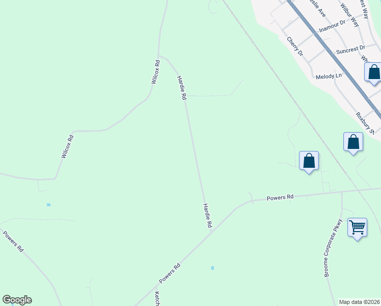 map of restaurants, bars, coffee shops, grocery stores, and more near 63 Hardie Rd in Conklin