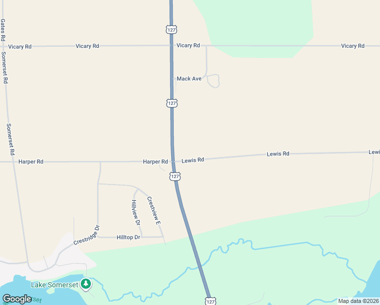 map of restaurants, bars, coffee shops, grocery stores, and more near 19900 Lewis Road in Cement City