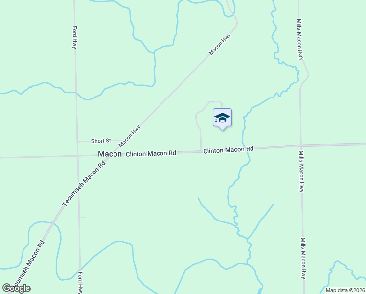 map of restaurants, bars, coffee shops, grocery stores, and more near 8510 Clinton Macon Road in Clinton