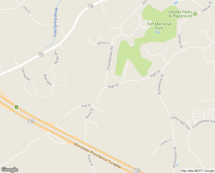 map of restaurants, bars, coffee shops, grocery stores, and more near 307 High Street in Uxbridge