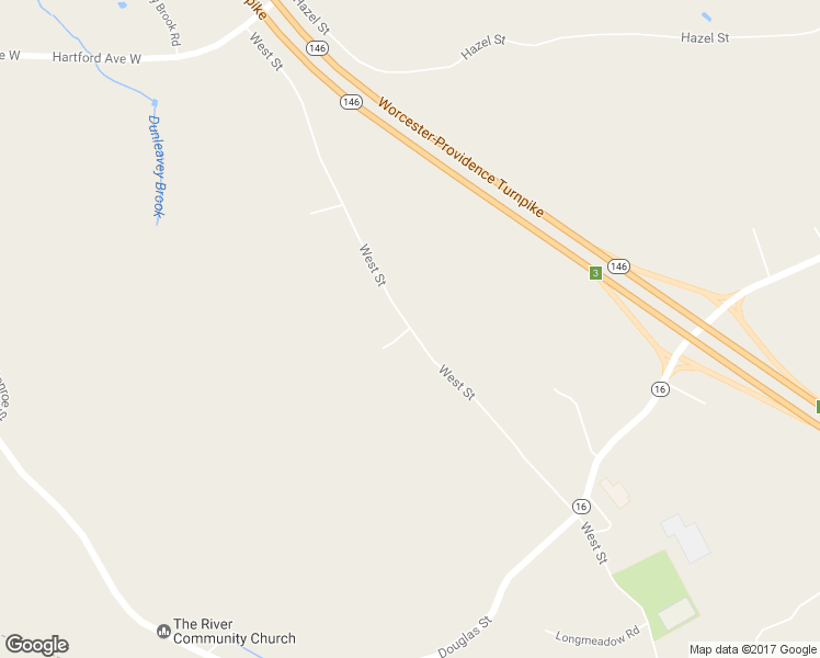 map of restaurants, bars, coffee shops, grocery stores, and more near 108 West Street in Uxbridge