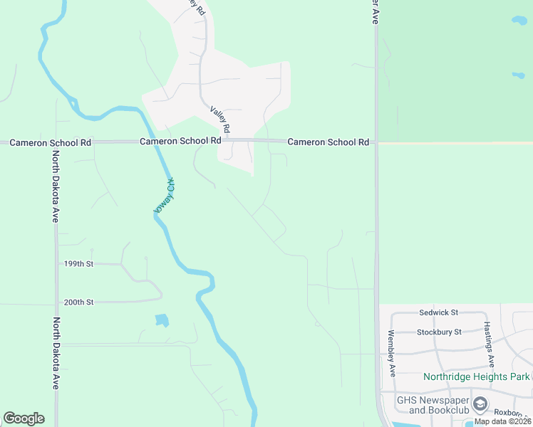 map of restaurants, bars, coffee shops, grocery stores, and more near 3594 Cameron School Road in Ames