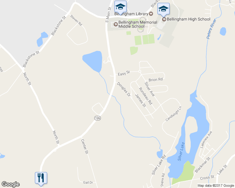 map of restaurants, bars, coffee shops, grocery stores, and more near 985 South Main Street in Bellingham