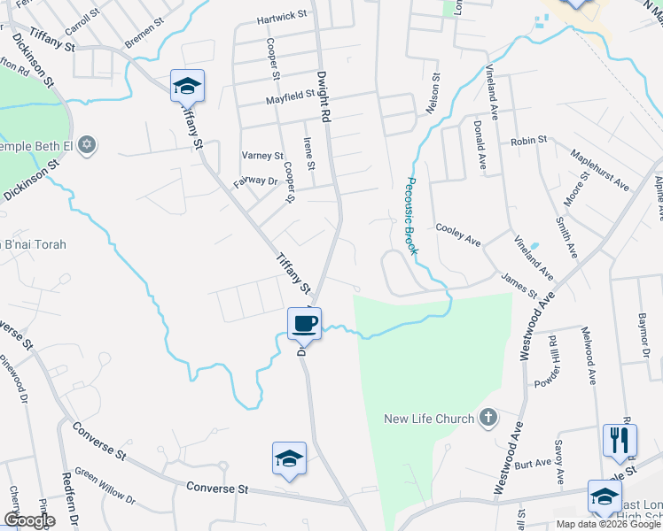 map of restaurants, bars, coffee shops, grocery stores, and more near in Springfield