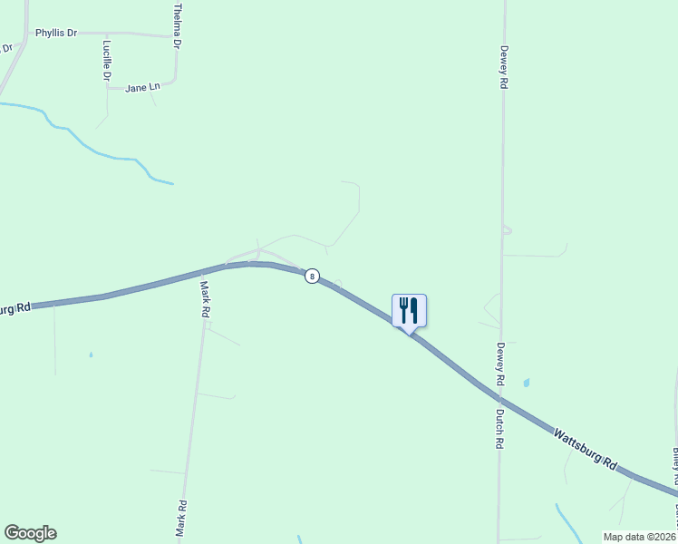 map of restaurants, bars, coffee shops, grocery stores, and more near 9757 Wattsburg Road in Erie