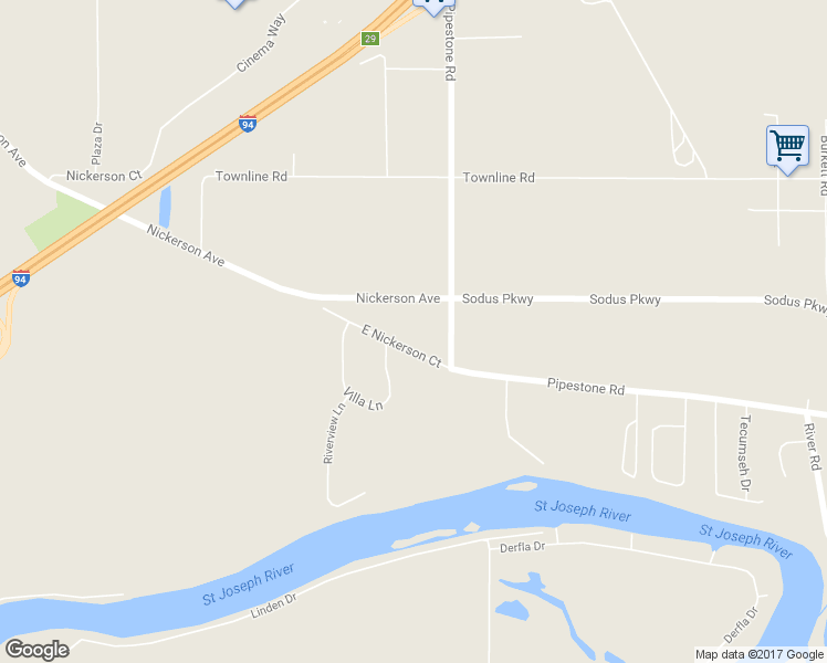 map of restaurants, bars, coffee shops, grocery stores, and more near 1651 Nickerson Avenue in Benton Harbor