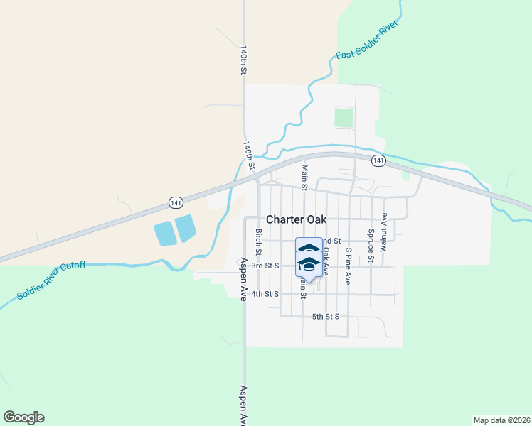 map of restaurants, bars, coffee shops, grocery stores, and more near 17-99 Birch Street in Charter Oak