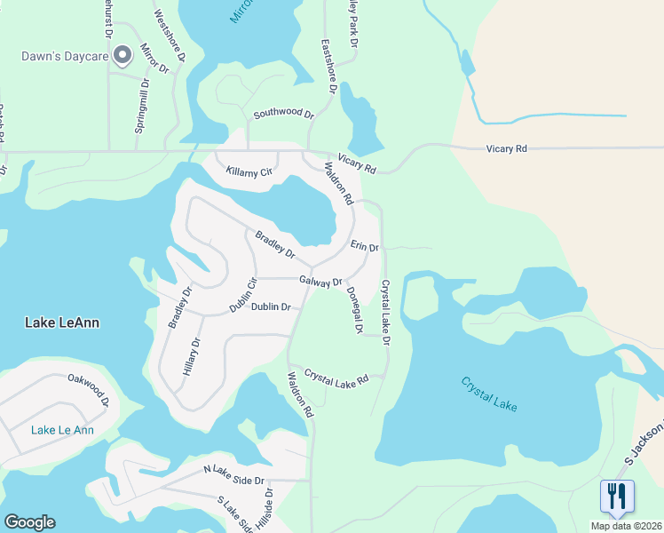 map of restaurants, bars, coffee shops, grocery stores, and more near 11705 Waldron Road in Jerome
