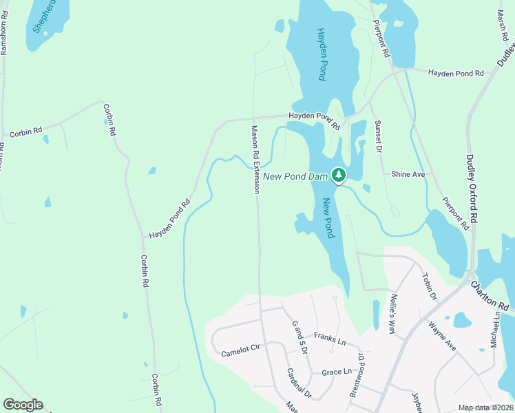 map of restaurants, bars, coffee shops, grocery stores, and more near 335 Mason Road Extension in Dudley