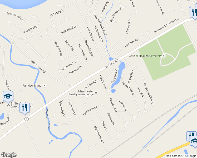 map of restaurants, bars, coffee shops, grocery stores, and more near 1206 Morrison Dr in Erie