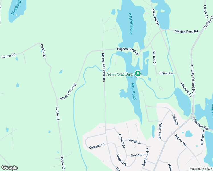 map of restaurants, bars, coffee shops, grocery stores, and more near 394 Mason Road Extension in Dudley