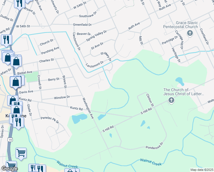 map of restaurants, bars, coffee shops, grocery stores, and more near 5899 Dogwood Dr in Erie