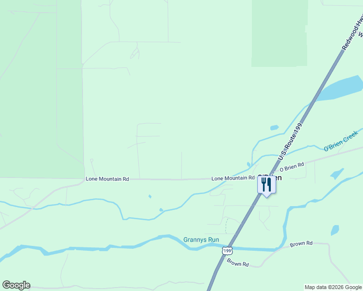 map of restaurants, bars, coffee shops, grocery stores, and more near 500 Lone Mountain Road in O'Brien