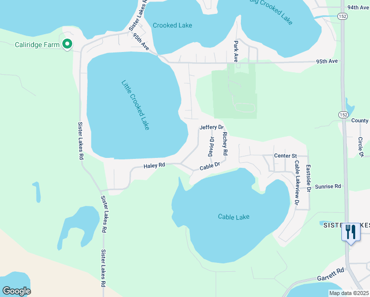 map of restaurants, bars, coffee shops, grocery stores, and more near 32745 Haley Road in Dowagiac