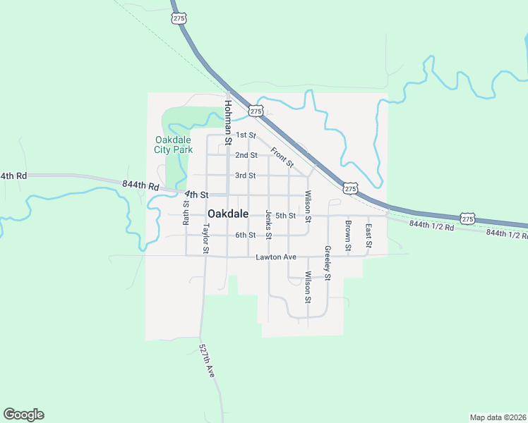 map of restaurants, bars, coffee shops, grocery stores, and more near 4th Street in Oakdale