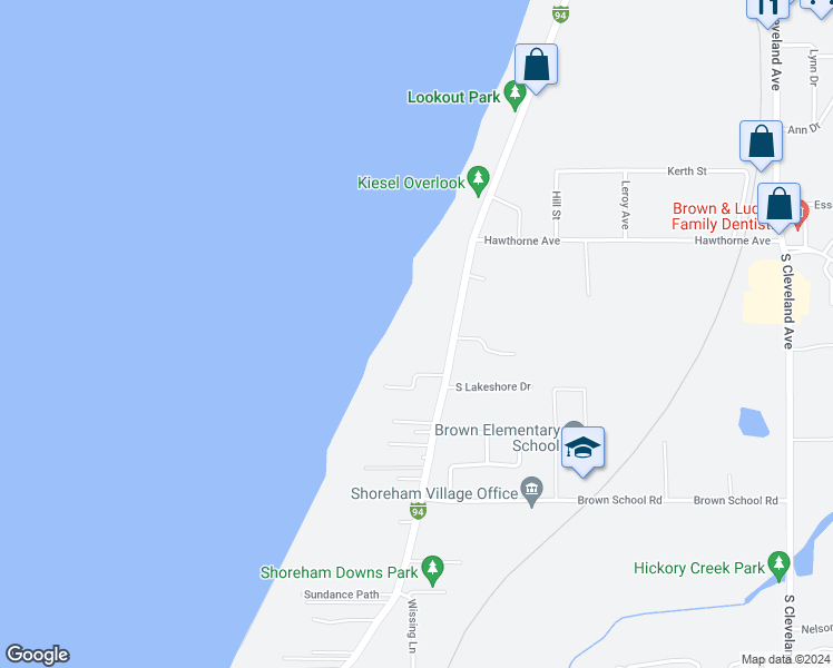 map of restaurants, bars, coffee shops, grocery stores, and more near 3606 Lakeshore Drive in St. Joseph