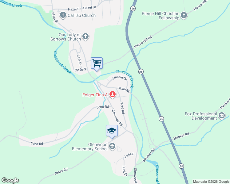 map of restaurants, bars, coffee shops, grocery stores, and more near 1013 Main Street in Vestal