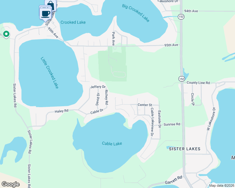 map of restaurants, bars, coffee shops, grocery stores, and more near 50080 1st Street in Dowagiac