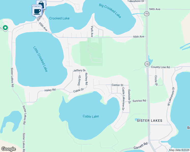 map of restaurants, bars, coffee shops, grocery stores, and more near 50080 1st Street in Dowagiac