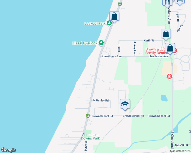 map of restaurants, bars, coffee shops, grocery stores, and more near a3606 Lakeshore Drive in St. Joseph