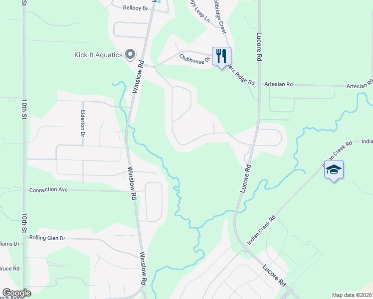 map of restaurants, bars, coffee shops, grocery stores, and more near 2835 Silver Oak Trail in Marion