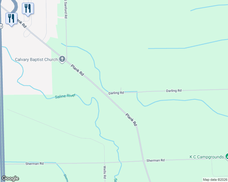 map of restaurants, bars, coffee shops, grocery stores, and more near 14700 Darling Road in Milan