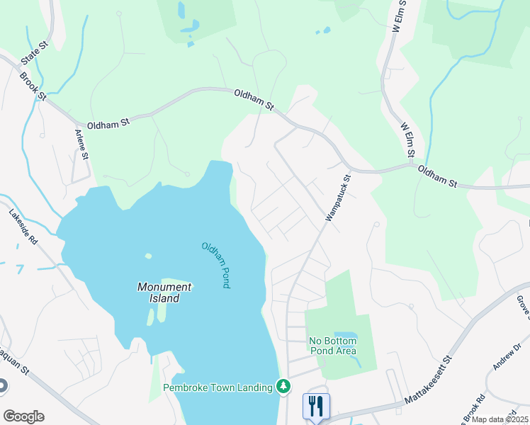 map of restaurants, bars, coffee shops, grocery stores, and more near 38 Ferndale Avenue in Pembroke