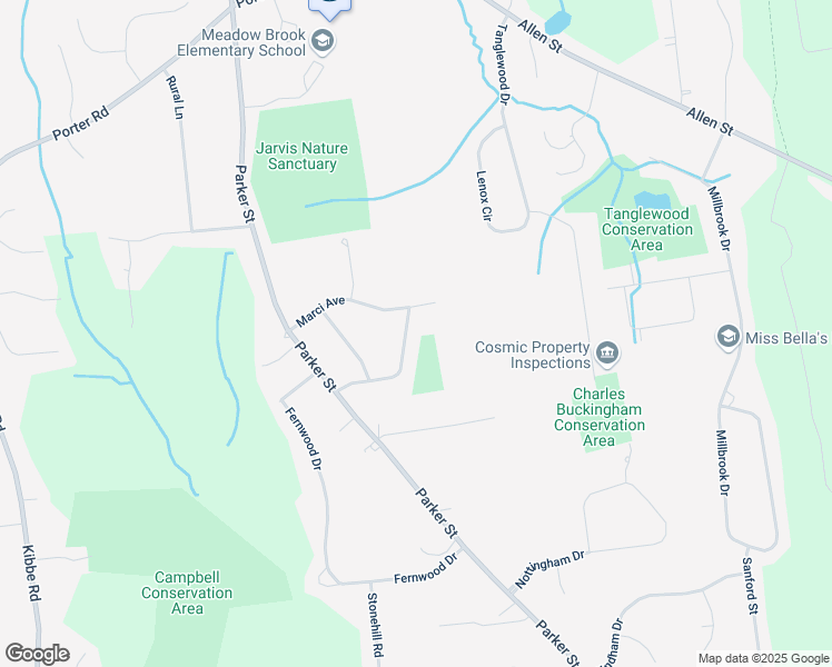map of restaurants, bars, coffee shops, grocery stores, and more near 53 High Pine Circle in East Longmeadow