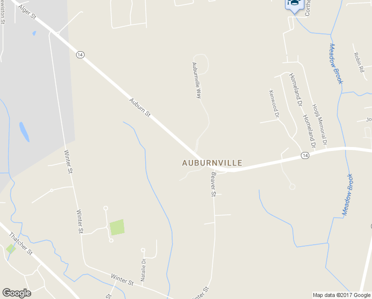 map of restaurants, bars, coffee shops, grocery stores, and more near 940 Auburn Street in Whitman