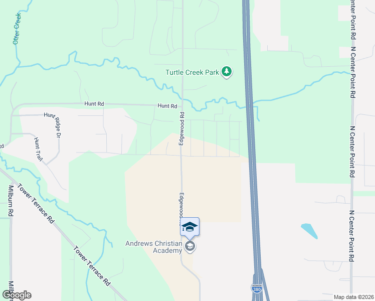map of restaurants, bars, coffee shops, grocery stores, and more near 2865 Edgewood Road in Cedar Rapids