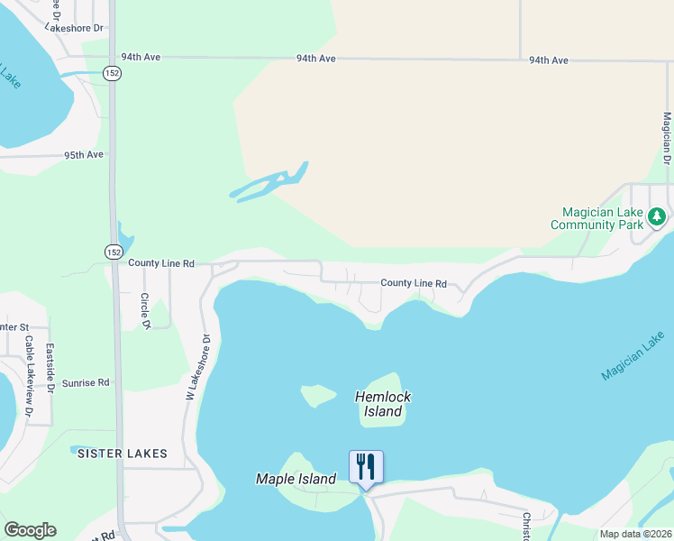 map of restaurants, bars, coffee shops, grocery stores, and more near 31486 County Line Road in Dowagiac