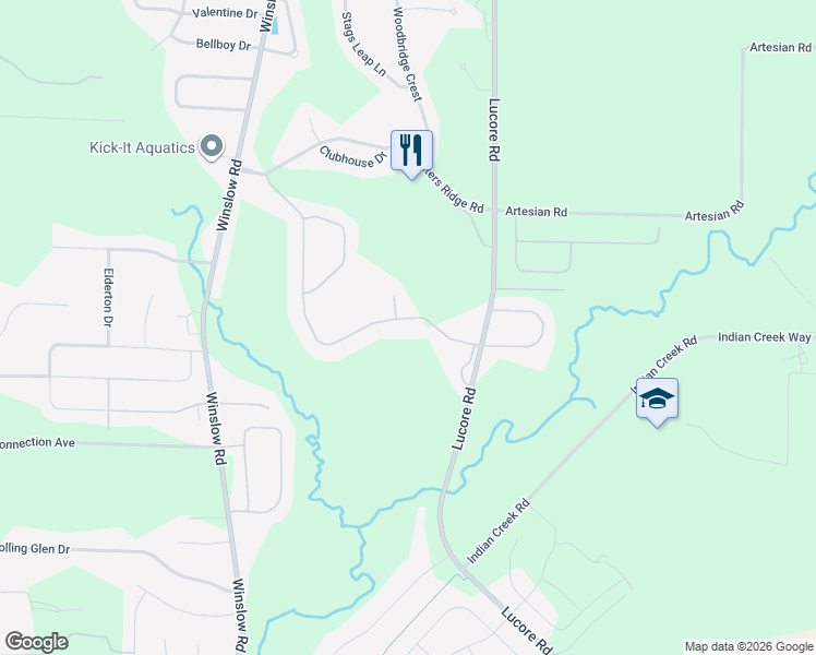 map of restaurants, bars, coffee shops, grocery stores, and more near 2975 Silver Oak Trail in Marion