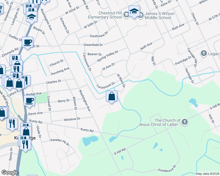 map of restaurants, bars, coffee shops, grocery stores, and more near 1232 Mission Dr in Erie