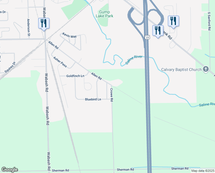 map of restaurants, bars, coffee shops, grocery stores, and more near 819 King Fisher Street in Milan